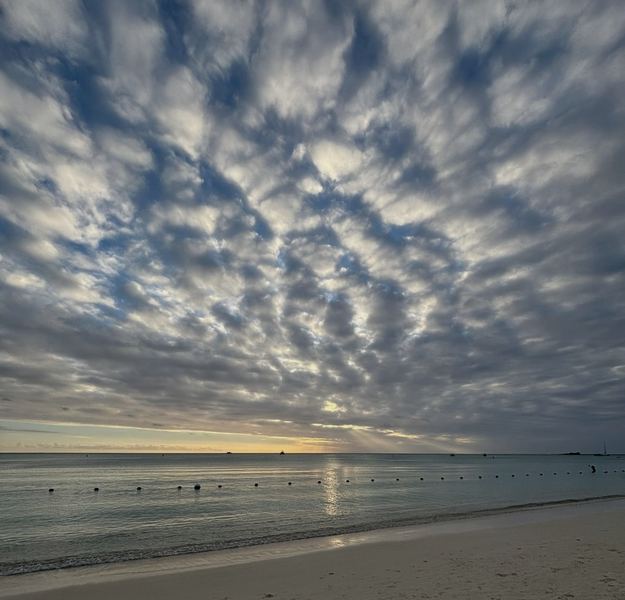 Morning sky over the sea, Mauritius